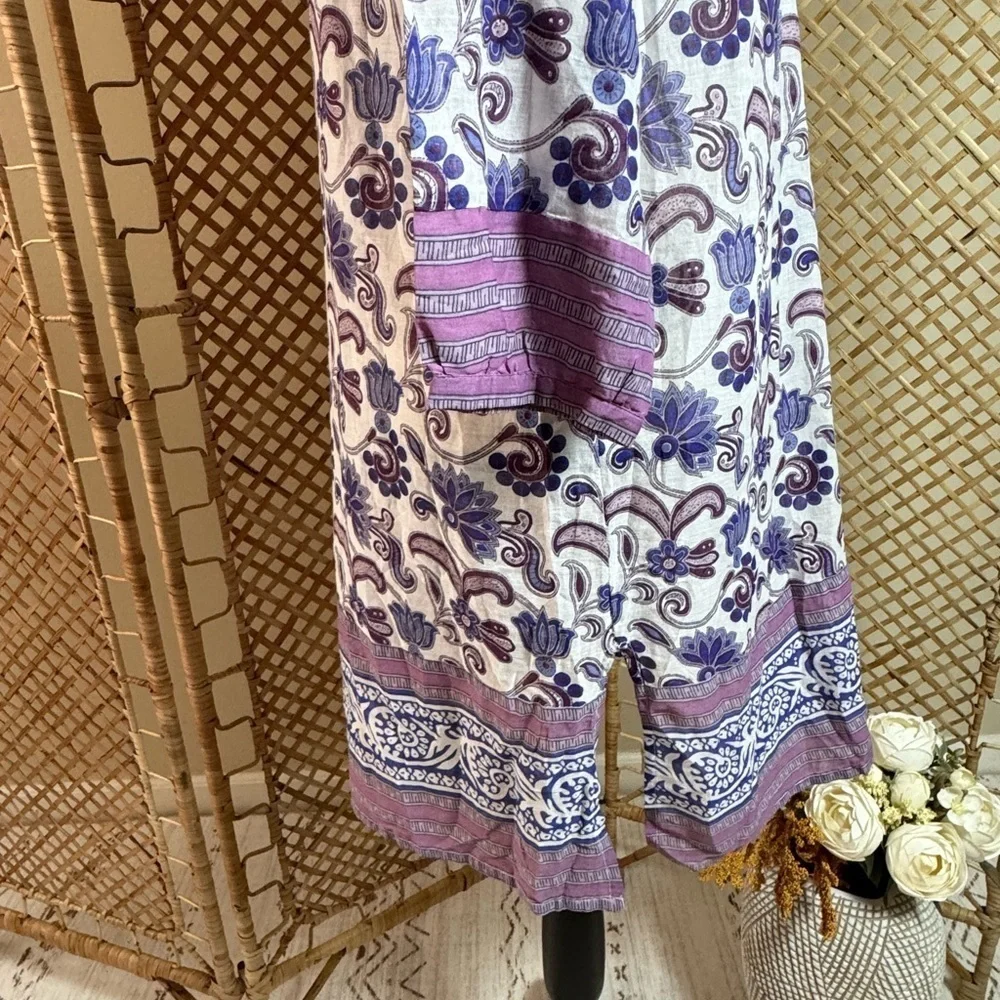 Zara Purple Cotton Tunic - Picture 2 of 11